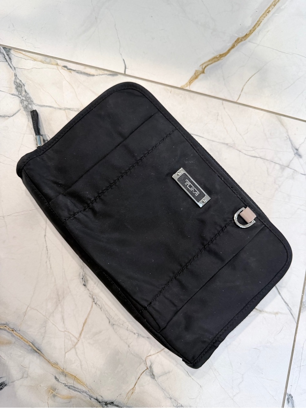 TUMI Monaco Travel Kit Black Nylon Cosmetic Toiletry Organizer 481798